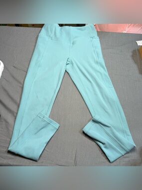 Zella Ribbed Aqua Leggings